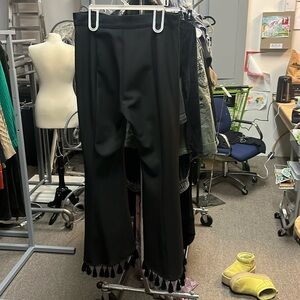 Large Black Garcia Pants With Tassels